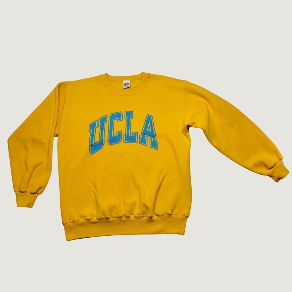 Campus Commodities UCLA Sweatshirt Unisex Large Yellow Good Vintage Graphic USA